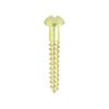 Timco - Solid Brass Timber Screws - SLOT - Round (Size 6 x 1 - 200 Pieces)