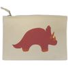 'Triceratops' Canvas Clutch Bag/Accessory Case (CL00043155)
