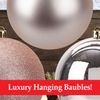 VFM - Rose Gold 10cm Christmas Baubles (4 Pack)