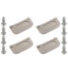 4pcs Flush Ring Pull Zinc Alloy Cabinet Drawer Pull Handle, Stainless Steel Pull Handle, Invisible Door Knob with Screws