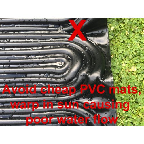 LOWENERGIE Solar Thermal Swimming Pool Heating Mat Hot Water Free Energy Saving Sun Pool Heater Kit Warm. Mat only (2, 0.66 x 1.5M)