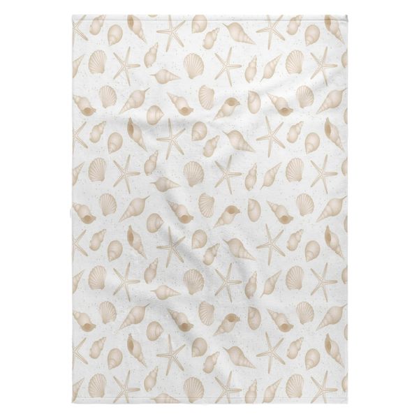 3dRose PS Beach - Cream Sandy Shells - Towels (twl-192717-2)