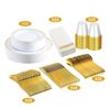 175Pcs Disposable Gold Plastic Plates Cups Spoon Knife Napkins Dinnerware Party