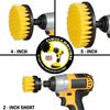 New Quick Change Shaft 3 Pack Medium Yellow Drill Brush Tile and Grout Cleaning