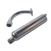 Silver Exhaust Muffler Pipe + Gasket Kit for 2 Stroke 49cc 60cc 66cc 80cc Engine