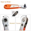 Ratcheting Right Angle Screwdriver Hex Drive Offset+10PC Bit tool Kit furniture