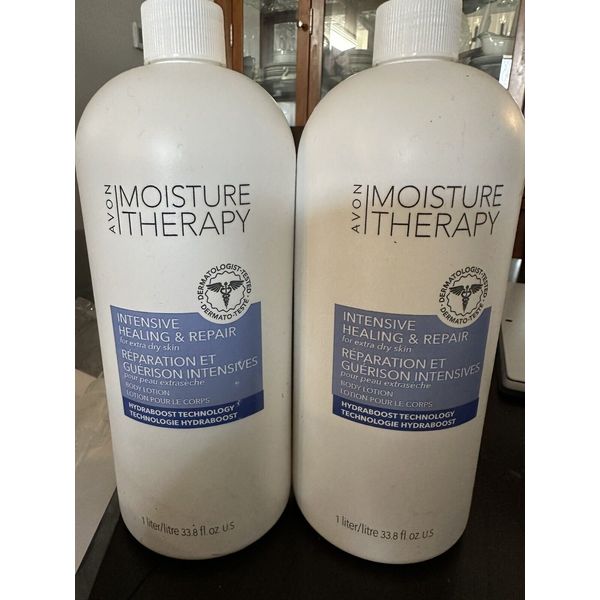 (2) Avon Moisture Therapy Intensive Healing & Repair Body Lotion 33.8 fl oz/Pump