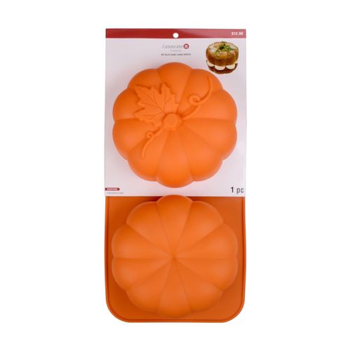 Pumpkin 3D Silicone Cake Mold by Celebrate It®-Fall Thanksgiving Baking Supplies