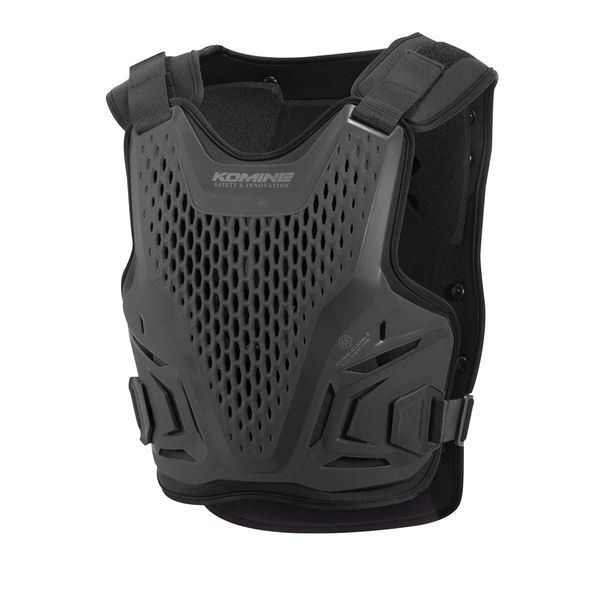 Komine SK-828 12998 Motorcycle Air Thru CE Level 2 Body Armor Fit, Black, CE Standard Level 2