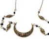 Runmi Boho Head chain Gold Bridal Headpiece Black Bead Headband Festival Hair accessories for Women and Girls