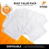 Xpose Safety Disposable White Poly Aprons 1 Box (100 Count)