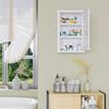 Wall Medicine Cabinet with Lock, Lockable Wall Cabinet, White