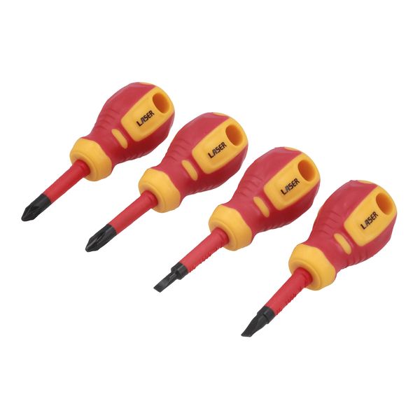 Laser 8491 Slim Stubby Insulated Screwdriver Set 4pc