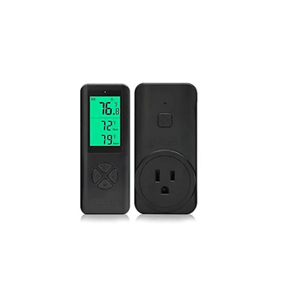 Wireless Thermostat Programmable Electric Plug In LCD Temperature Remote Control