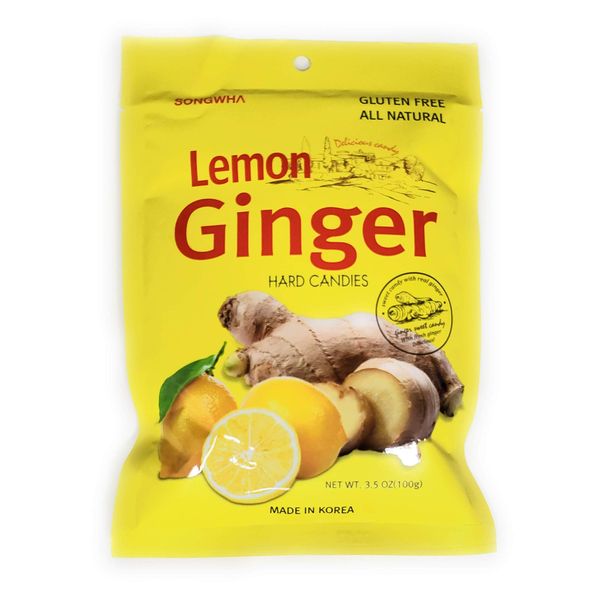 Songwha Lemon Ginger Hard Candies, 3.5 Ounce (Pack of 3)