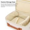 DAUZ Camera Bag, Camera Carrying Bag Wide Opening Removable Divider for Instant Camera (Beige)