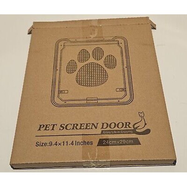 pet door for screen door 9.4 X 11.4 Inch New