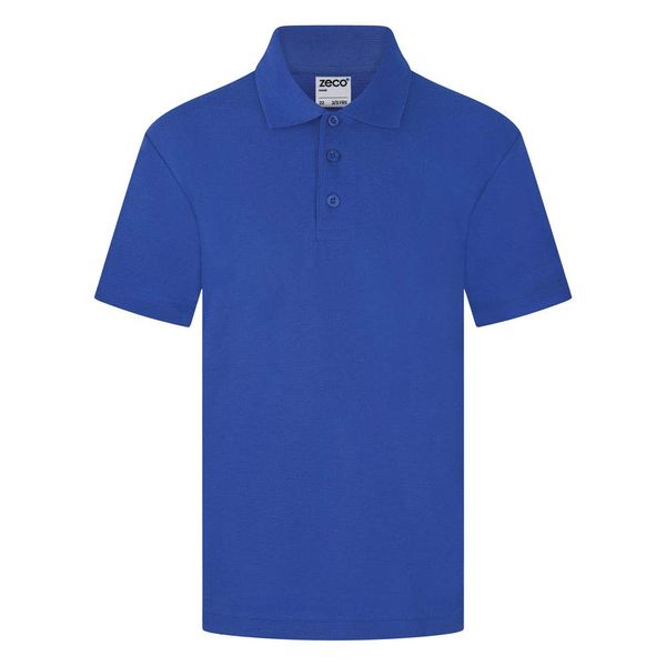 ZECO Kids Short Sleeve School Polo Shirt Royal Blue