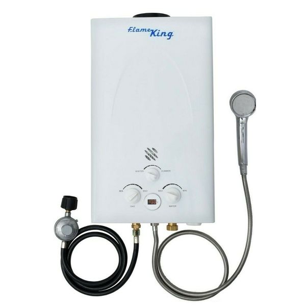 10L 2.64GPM Hot Water Heater Propane Gas Instant Tankless Boiler Shower Kit