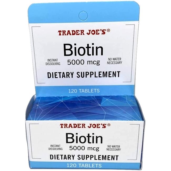 Trader Joe's Biotin 5000 mcg Dietary Supplement  *120 Capsules