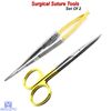 Surgical Suture Iris Scissors TC Castroviejo Needle Holder Suturing Dental Tools