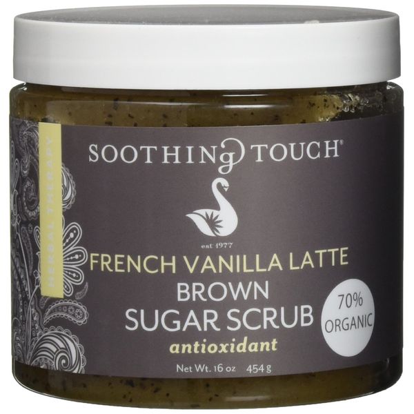 Soothing Touch, French Vanilla Latte Organic Brown Sugar Scrub, 16 oz