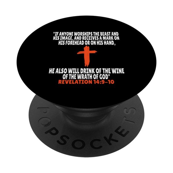 Revelation 14:9-10 Bible Verses Scripture PopSockets Adhesive PopGrip