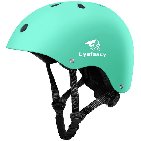Lyefancy Kids Bike Helmet, Toddler Helmet for 2-15 Years Old Boys Girls, Children Helmet Adjustable for Cycling, Biking, Scooter, Skating (Mint Green, S)