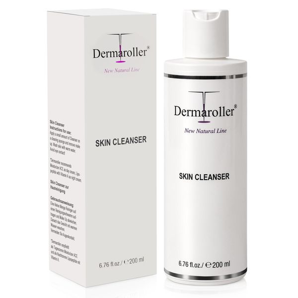 Dermaroller New Natural Line Skin Cleanser reinigendes Gesichtswasser, 1er Pack (1 x 200 ml) - Gegen trockene Haut und Unreinheiten - Mit Aloe Vera