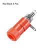 sourcing map 4mm Speaker Terminal Connector Binding Post, Banana Plug Jack Socket Panel/Chassis Mount Connectors Red Black 6Pcs