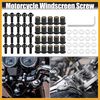 Partuto 20pcs M5 5mm Motorcycle Windscreen Screw Fairing Bolt Screw Black Replacement