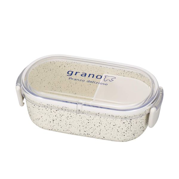 Miyamoto Sangyo Grano Rectangle Lunch Box, White, Approx. 20.3 fl oz (600 ml)