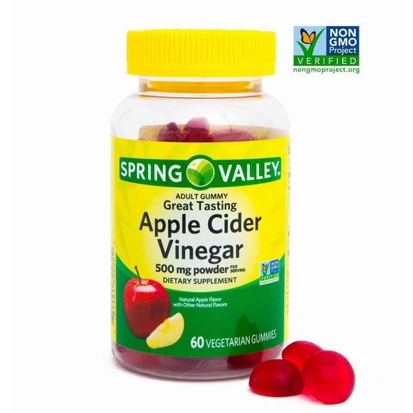 Apple Cider Vinegar 500 Mg Overall Health Wellness Immune Support, 60 Gummies