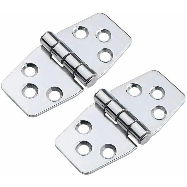 2Pcs Stainless Steel Hinges Marine Boat Door Hinges Cabinet Hardware