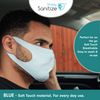 Simply Sanitize Reusable Light Blue Fabric Face Mask, NM004