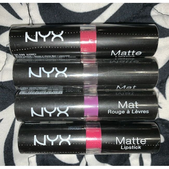 Nyx Matte Lipstick 4 Pack-MLS20/MLS34/MLS36/MLS39