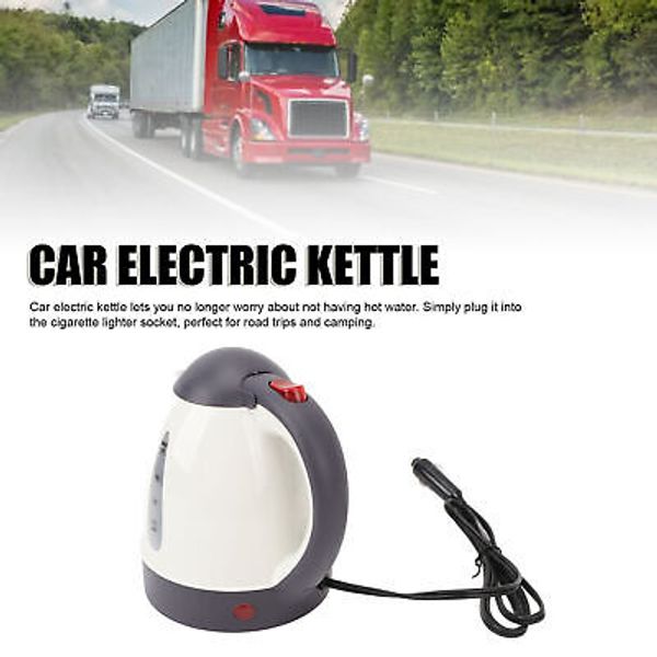 Portable Car Electric Kettle 1000ml Road Trip Travel Cigarette Lighter Car Truck