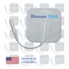 TENS 2"x2" Premium Wired Electrode Pads, 20 Pads (10 Pair)
