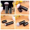 2 Pack Retractable Makeup Brush Telescopic Face Brush Retractable Face Kabuki Brush Round Powder Travel Makeup Brushes Powder Foundation Blush Portable Makeup Brush (Black And White)