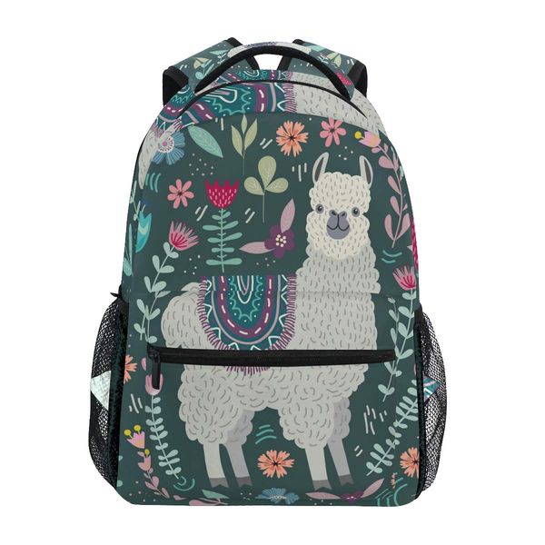 School Backpack Llama Teens Girls Boys Schoolbag Travel Bag