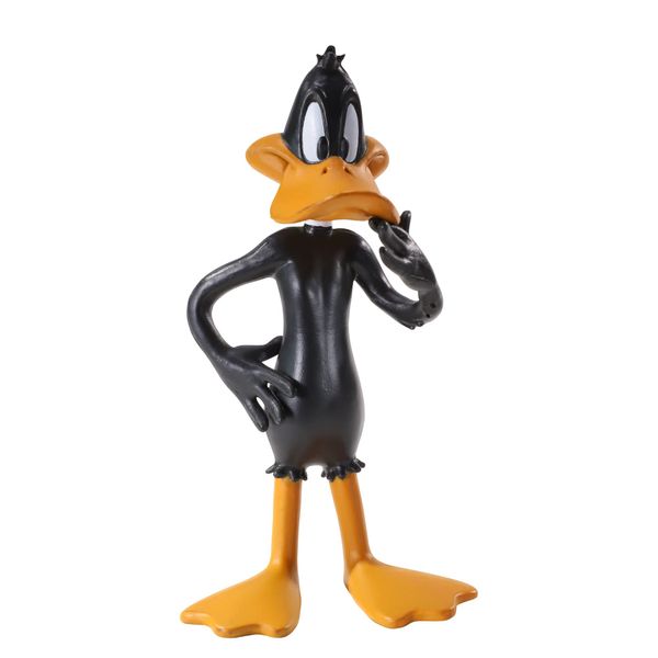 BendyFigs The Noble Collection Looney Tunes Mini Daffy Duck - 4.5in (11.5cm) Noble Toys Miniature Bendable Figure Posable Doll Figures