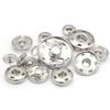 30 Sets Metal Snap Buttons Brass Sew On Snap Fasteners (15mm)