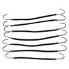 Frcolor 20ps Ponytail Hooks Holder Rubber Bands Elastic Hook Hair Tie for Hair Styling (Black)