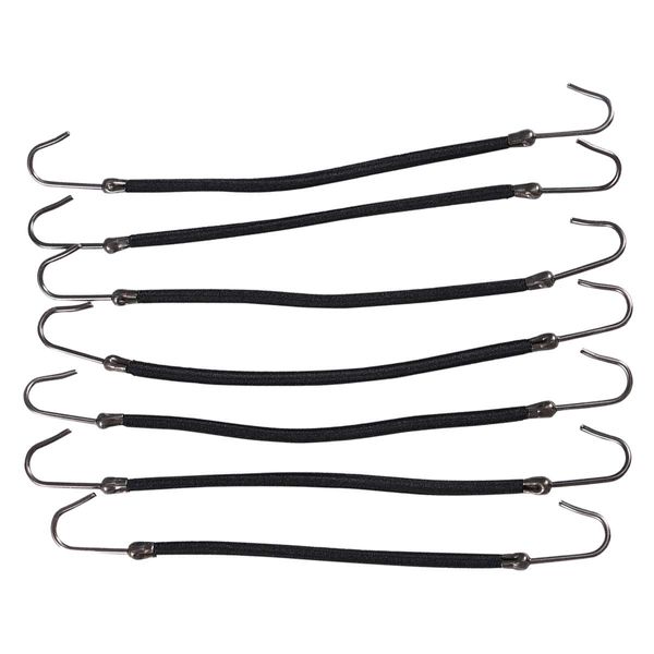 Frcolor 20ps Ponytail Hooks Holder Rubber Bands Elastic Hook Hair Tie for Hair Styling (Black)