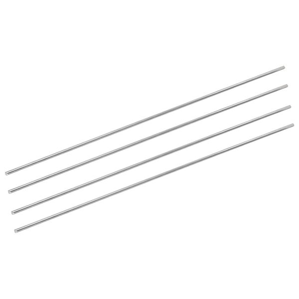 uxcell 4pcs 304 Stainless Steel Round Rod 3mm x 300mm Solid Shaft Rod for DIY Craft Model Car Helicopter Airplane