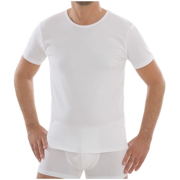 comazo Men's Short-Sleeved Shirt, White