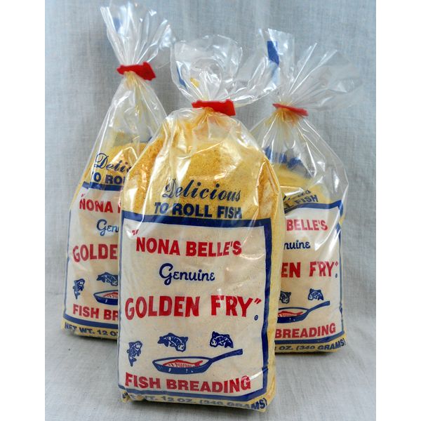 Arkansas Finest Nona Belles Genuine Golden Fry Fish Breading Lot of 3 Bags Regular Version