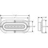 Optronics STL178RCCFPBP Glolight Flange Mount Stop/Turn/Tail Light
