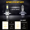 2 Pair 5.75" High/low Round Headlight kit Set Conversion Glass Lens H5001 H5006