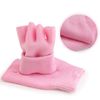 SUPVOX Finger Touch Screen Gloves Gel Heals Dry Skin and Cracked Hands Fingerless Moisturizing Gloves (Pink)
